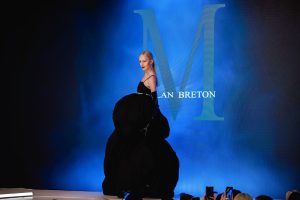 Fashion event photography capturing a runway model during New York Fashion Week in New York City