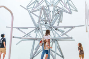 Museum photography capturing an exhibition space with architectural details in New York City