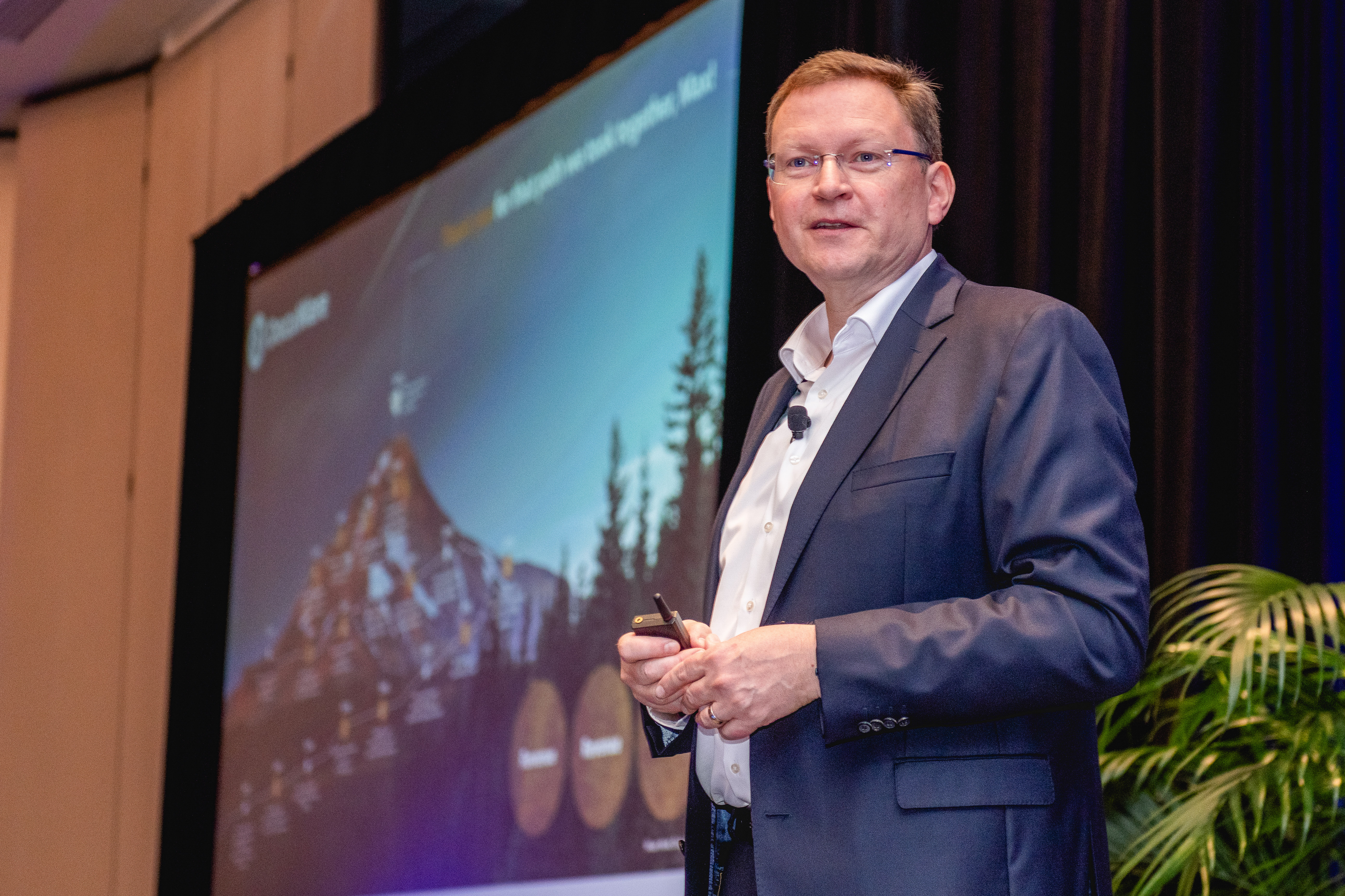 Professional photography of keynote speaker during a corporate event in Miami, FL